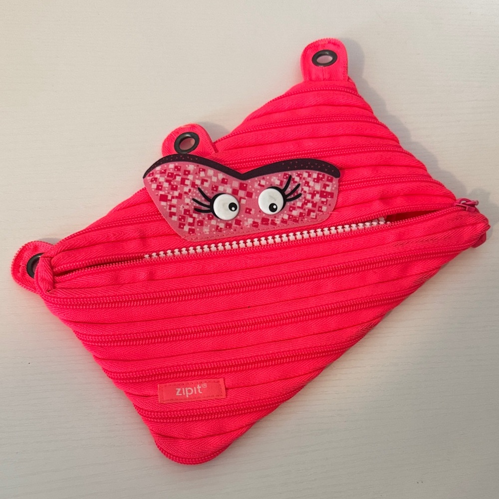 Pink Monster Kids Pencil Case